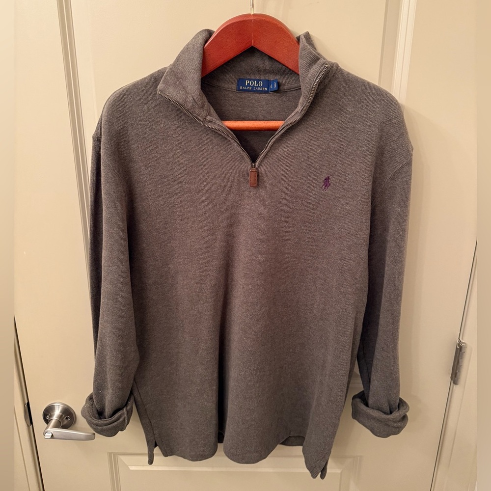 Polo Ralph Lauren Luxury Jersey Quarter-Zip Pullover Large